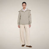 Women's Half-Zip Top Hinata in Rainy Beige | Save The Duck