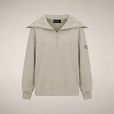 Women's Half-Zip Top Hinata in Rainy Beige | Save The Duck