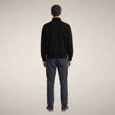 Herren-Sweatshirt mit Halbreißverschluss Bruin in Schwarz | Save The Duck
