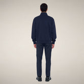 Herren-Sweatshirt mit Halbreißverschluss Bruin in Marineblau | Save The Duck