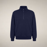 Herren-Sweatshirt mit Halbreißverschluss Bruin in Marineblau | Save The Duck