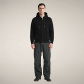 Felpa scuba con cappuccio unisex Syd nera - Abbigliamento Smartleisure | Save The Duck