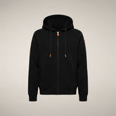 Felpa scuba con cappuccio unisex Syd nera - Abbigliamento Smartleisure | Save The Duck