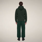Felpa scuba con cappuccio unisex Syd verde nori - Abbigliamento Smartleisure | Save The Duck