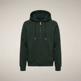 Felpa scuba con cappuccio unisex Syd verde nori - Abbigliamento Smartleisure | Save The Duck