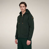 Felpa scuba con cappuccio unisex Syd verde nori | Save The Duck