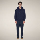 Felpa scuba con cappuccio unisex Syd blu navy - Abbigliamento Smartleisure | Save The Duck