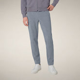 Pantaloni uomo slim Steve L.32 grigio pioggia- FYI | Save The Duck
