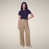 Pantaloni donna Eugenia beige stardust - ASAP | Save The Duck