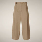 Pantaloni donna Eugenia beige stardust - ASAP | Save The Duck