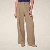 Pantaloni donna Eugenia beige stardust - ASAP | Save The Duck