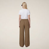 Women's Wide Pants Yenna in Khaki Brown - Omw | Save The Duck