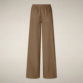 Women's Wide Pants Yenna in Khaki Brown - Omw | Save The Duck