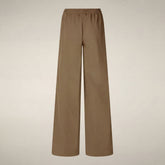 Women's Wide Pants Yenna in Khaki Brown - Omw | Save The Duck