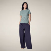 Women's Wide Pants Yenna in Navy Blue - Omw | Save The Duck
