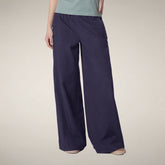 Women's Wide Pants Yenna in Navy Blue - Omw | Save The Duck
