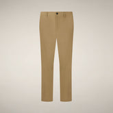 Pantaloni slim uomo Corbin L.32 marrone khaki - ASAP | Save The Duck
