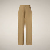 Pantaloni donna baggy Elvi marrone khaki - ASAP | Save The Duck