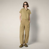 Polo donna Aina marrone khaki | Save The Duck