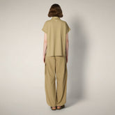 Polo donna Aina marrone khaki | Save The Duck
