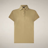 Polo donna Aina marrone khaki | Save The Duck