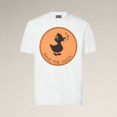 T-shirt uomo Sabik bianco con stampa logo | Save The Duck