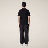 T-shirt uomo Sabik nero con stampa logo | Save The Duck