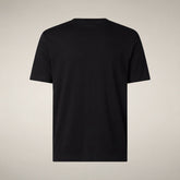 T-shirt uomo Sabik nero con stampa logo | Save The Duck