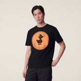 T-shirt uomo Sabik nero con stampa logo | Save The Duck