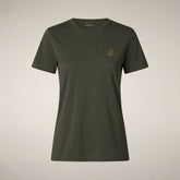 Women's T-shirt Annabeth in Snake Green- FYI | Save The Duck