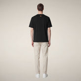 T-shirt uomo Nalo nero con stampa DUCKER | Save The Duck