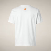 T-shirt uomo Petar bianco con stampa RESPECT_ | Save The Duck