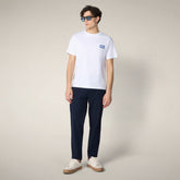 T-shirt uomo Ford bianco con stampa New York | Save The Duck