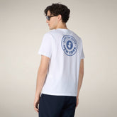 T-shirt uomo Ford bianco con stampa New York | Save The Duck