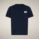 Men's T-shirt Ford in Navy Blue with Roma print | Save The Duck
