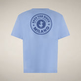 T-shirt uomo Ford blu fiordaliso con stampa Milano | Save The Duck