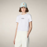 T-shirt Agira blanc pour femme | Save The Duck