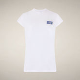 Damen-T-Shirt Aira in Weiss mit Rom-Print | Save The Duck
