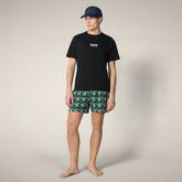 Men's Swim Shorts Ademir with turtle camouflage print | Save The Duck