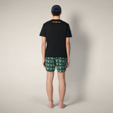 Men's Swim Shorts Ademir with turtle camouflage print | Save The Duck