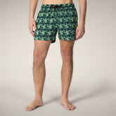 Men's Swim Shorts Ademir with turtle camouflage print | Save The Duck