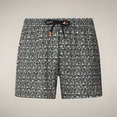 Herren-Badeshorts Ademir mit Green Fish Print | Save The Duck