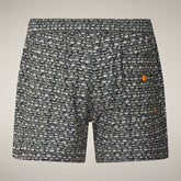 Herren-Badeshorts Ademir mit Green Fish Print | Save The Duck