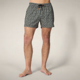 Herren-Badeshorts Ademir mit Green Fish Print | Save The Duck