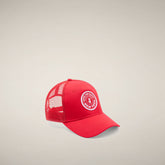 Cappellino unisex Noa rosso con stampa New York | Save The Duck