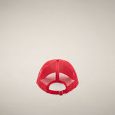 Cappellino unisex Noa rosso con stampa New York | Save The Duck