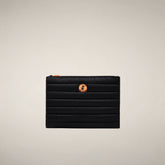 Pouch trapuntata unisex Shaula nero | Save The Duck