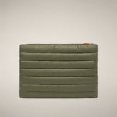 Unisex Quilted Pouch Shaula in Dusty Olive - Collection Icon | Save The Duck