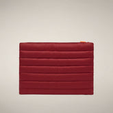 Unisex Quilted Pouch Shaula in Dark Red | Save The Duck