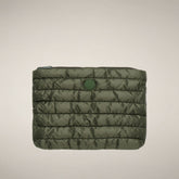 Unisex quilted pouch Thalassa in pine green - Beyond Outerwear Woman FW26 | Save The Duck